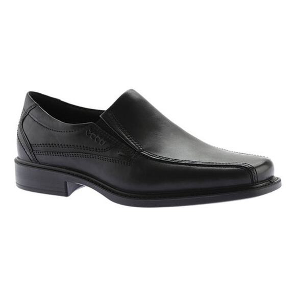 NWT ECCO New Jersey Slip-on  Black Leather : EU 46 US Men\'s 12-12.5 M